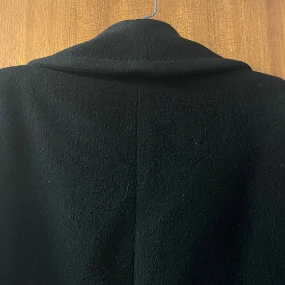 VINTAGE super soft Cashmere Wrap vintage "robe" Black Coat - Picture 6 of 15